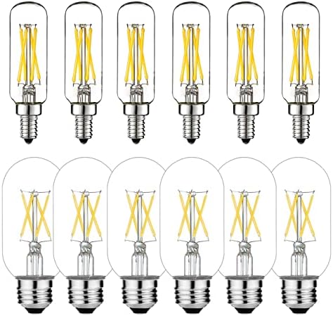 LiteHistory Комплект от лампата на Едисон T25 E12 4 W = 40 W 400лм Дневна светлина 5000 До и led лампа E26 6 W = 60 W Неутрално-Бяло 4000 До 600лм Тръбна led лампи T14 T45 за висящи осветителни тела,