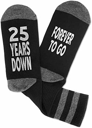 Чорапи за годишнината, 25-годишнина, Подарък за него и за Нея, Подаръци двойка, Подаръци мистеру и г-жа, Подарък за мъжа, Подарък за съпругата си. (221)