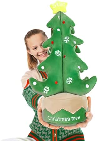 Мека играчка плюшен Karister под формата на елхи, плюшен възглавница под формата на елхи, скъпа играчка плюшен